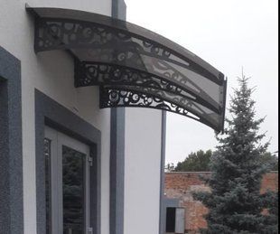 Дашок Plastimet 2.05x1 м Style, чорний, кронштейн моноліт 4 мм, бронза DashOk-2.05x1-Sd-4-b фото