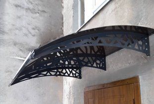 Дашок Plastimet 2.05x1.5 м Hi-tech, темно-сірий, моноліт 3 мм, бронза DashOk-2.05x1.5-Hs-3-b фото