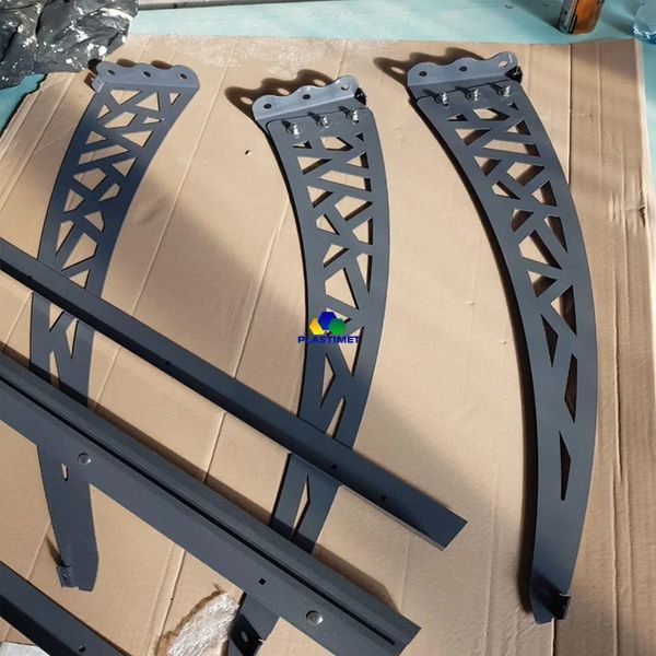 Дашок Plastimet 2.05x1.5 м Hi-tech, темно-сірий, моноліт 3 мм, прозорий DashOk-2.05x1.5-Hs-3-p фото