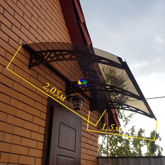 Дашок Plastimet 2.05x1.5 м Hi-tech, мідь антик, моноліт 3 мм, бронза DashOk-2.05x1.5-Hb-3-b фото