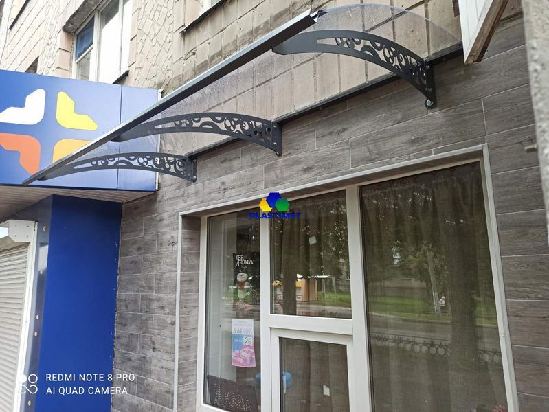 Дашок Plastimet 2.05x1 м Style, темно-сірий моноліт 3 мм, бронза DashOk-2.05x1-Ss-3-b фото