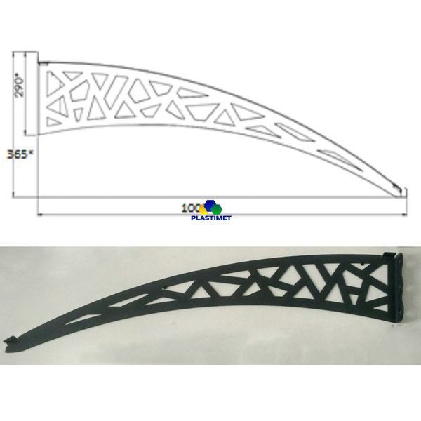 Дашок Plastimet 1.5x1 м Hi-tech, темно-сірий, сотовий 6 мм, бронза DashOk-1.5x1-Hs-6-b фото