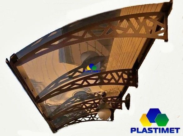 Дашок Plastimet 3.05x1.5 м Style, темно-сірий, моноліт 3 мм, бронза DashOk-3.05x1.5-Ss-3-b фото