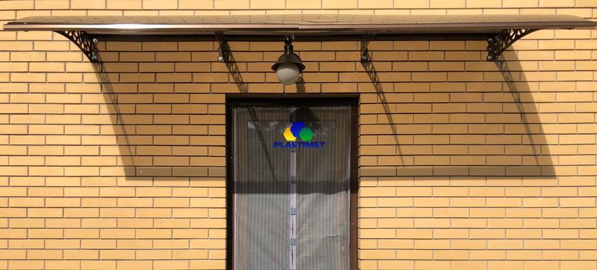 Дашок Plastimet 3.05x1.5 м Style, темно-сірий, моноліт 3 мм, бронза DashOk-3.05x1.5-Ss-3-b фото