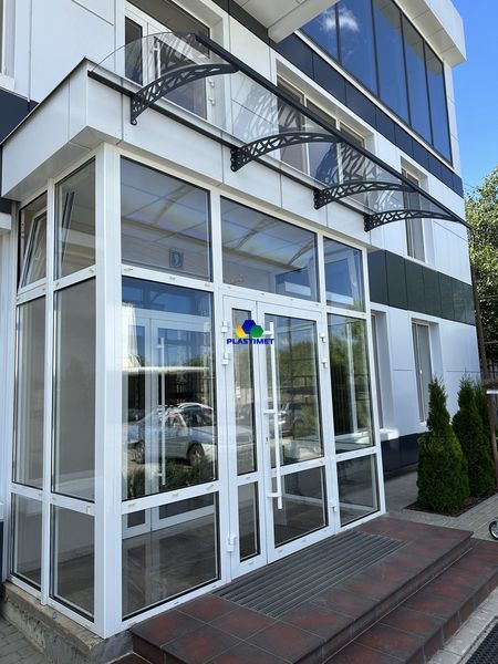 Дашок Plastimet 4,05x1 м Hi-tech, темно-сірий, моноліт 3 мм, прозорий DashOk-4.05x1-Hs-3-p фото