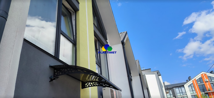 Дашок Plastimet 1.5x1 м Hi-tech, чорний, моноліт 4 мм, бронза DashOk-1.5x1-Hd-4-b фото
