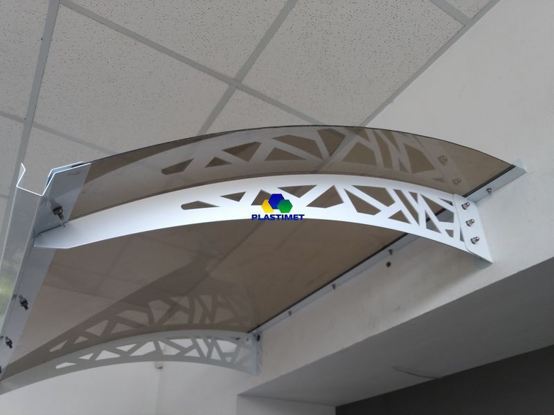Дашок Plastimet 1.5x1 м Hi-tech, білий, моноліт 4 мм, бронза DashOk-1.5x1-Hw-4-b фото