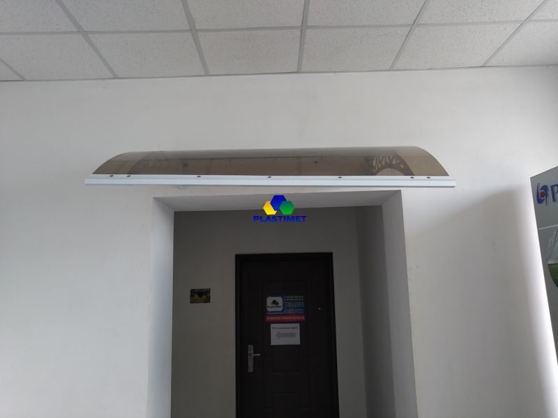 Дашок Plastimet 1.5x1 м Hi-tech, білий, моноліт 4 мм, бронза DashOk-1.5x1-Hw-4-b фото