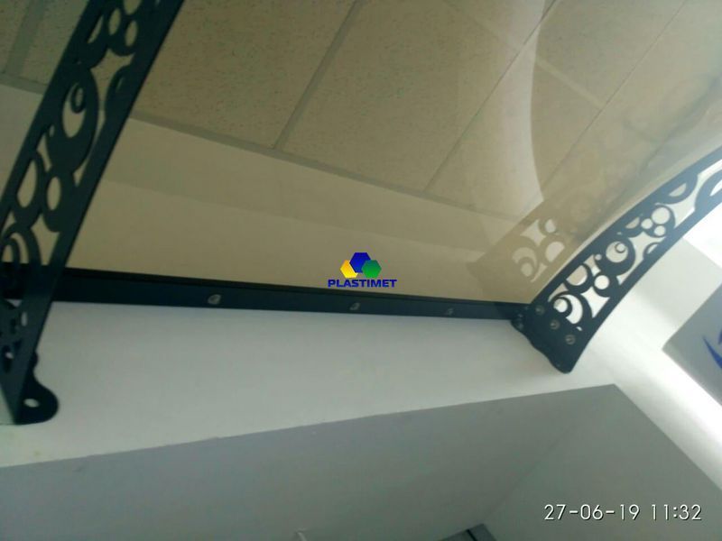 Дашок Plastimet 4,05x1 м Style, темно-сірий, моноліт 4 мм, бронза DashOk-4.05x1-Ss-4-b фото