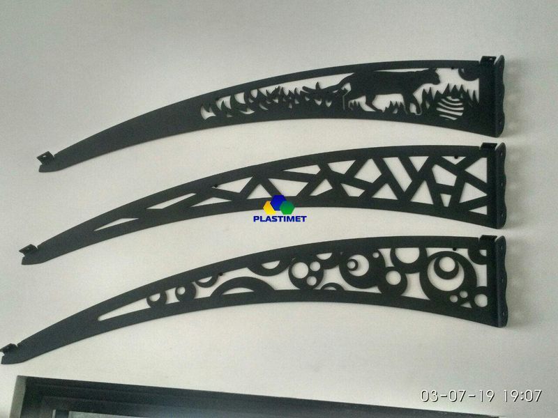 Дашок Plastimet 4,05x1 м Style, темно-сірий, моноліт 4 мм, бронза DashOk-4.05x1-Ss-4-b фото