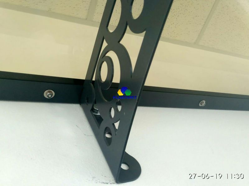 Дашок Plastimet 4,05x1 м Style, темно-сірий, моноліт 4 мм, бронза DashOk-4.05x1-Ss-4-b фото