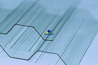 Профильный поликарбонат (прозрачный шифер) Suntuf прозрачный suntuf-1.26x2-0.8 фото