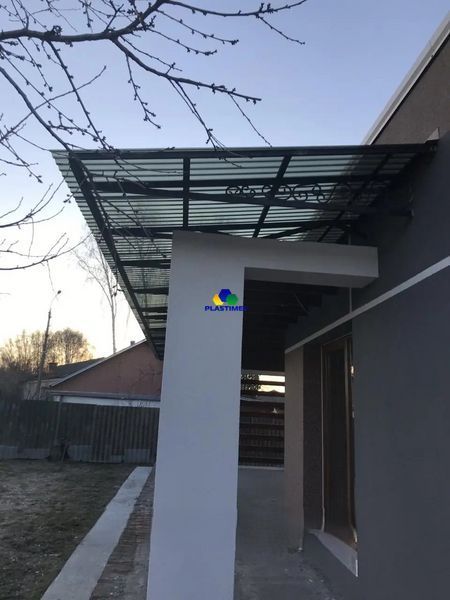 Профільний полікарбонат SUNTUF GR 76/16 UV2 0.8 мм сірий Solar Grey 1,26х3 м suntuf-1.26x3-0.8-sg фото