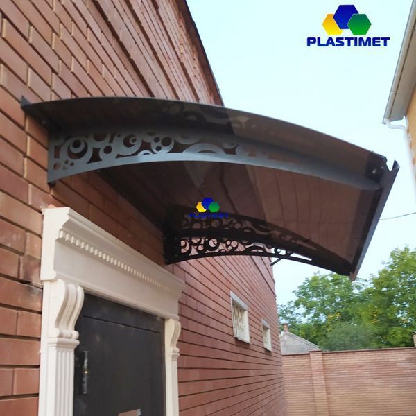 Дашок Plastimet 1.5x1 м Style, темно-сірий, моноліт 4 мм, бронза DashOk-1.5x1-Ss-4-b фото