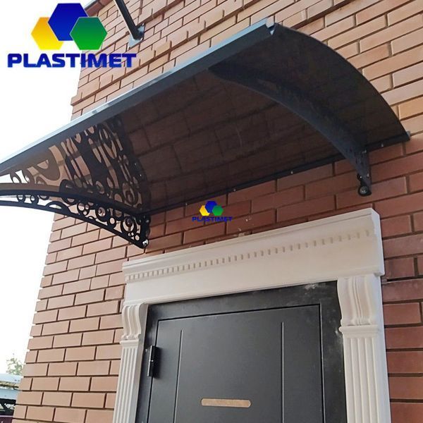 Дашок Plastimet 1.5x1 м Style, темно-сірий, моноліт 4 мм, бронза DashOk-1.5x1-Ss-4-b фото