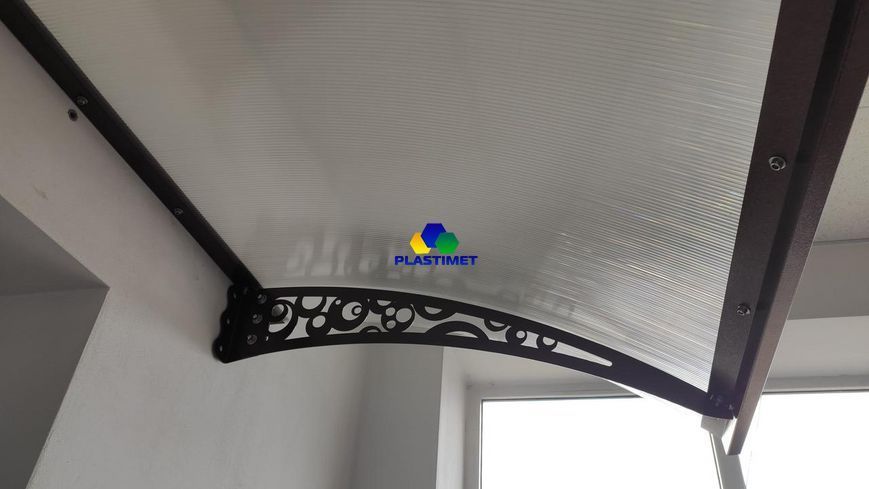 Дашок Plastimet 4,05x1.5 м Style, мідь антик, моноліт 3 мм, прозорий DashOk-4.05x1.5-Sb-3-p фото