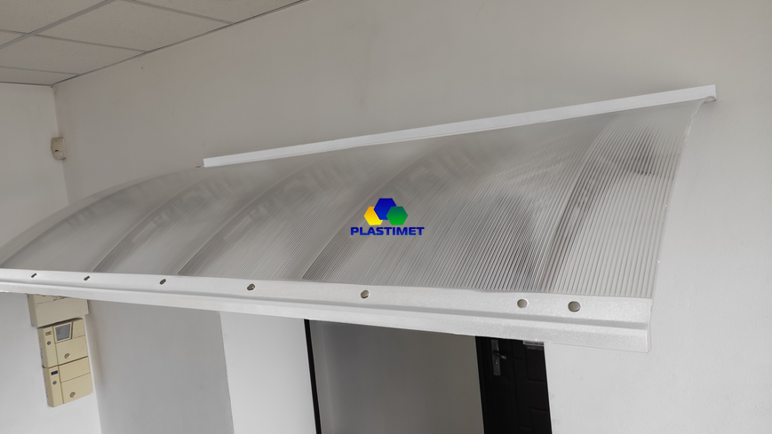 Дашок Plastimet 4,05x1 м Hi-tech, білий, сотовий 6 мм, бронза DashOk-4.05x1-Hw-6-b фото